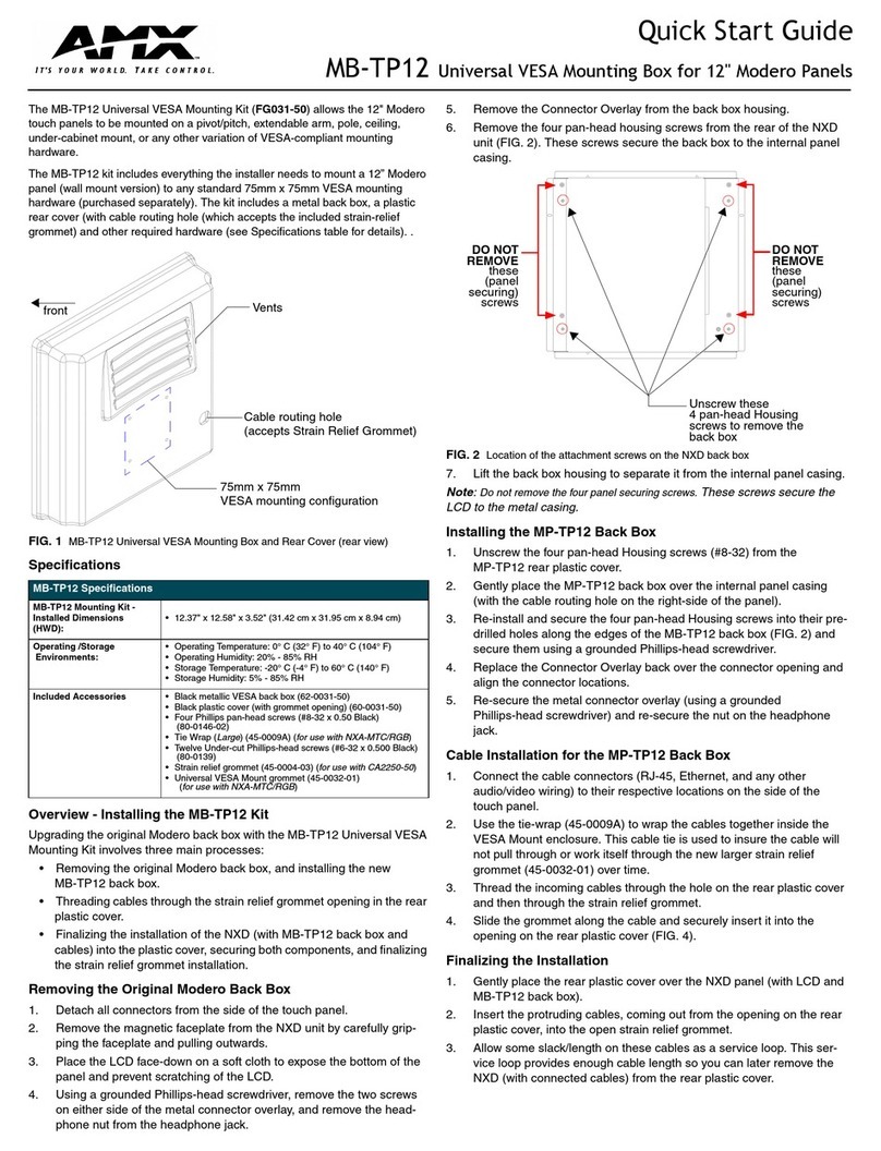 AMX MB-TP12 Manuel utilisateur