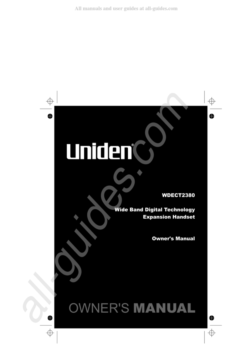 Uniden WDECT2380 Manuel utilisateur