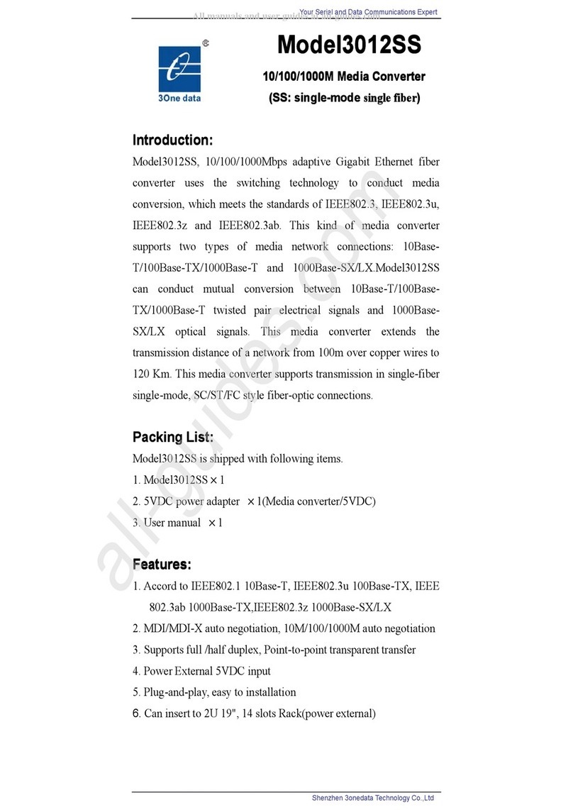 3One data 3012SS Manuel utilisateur