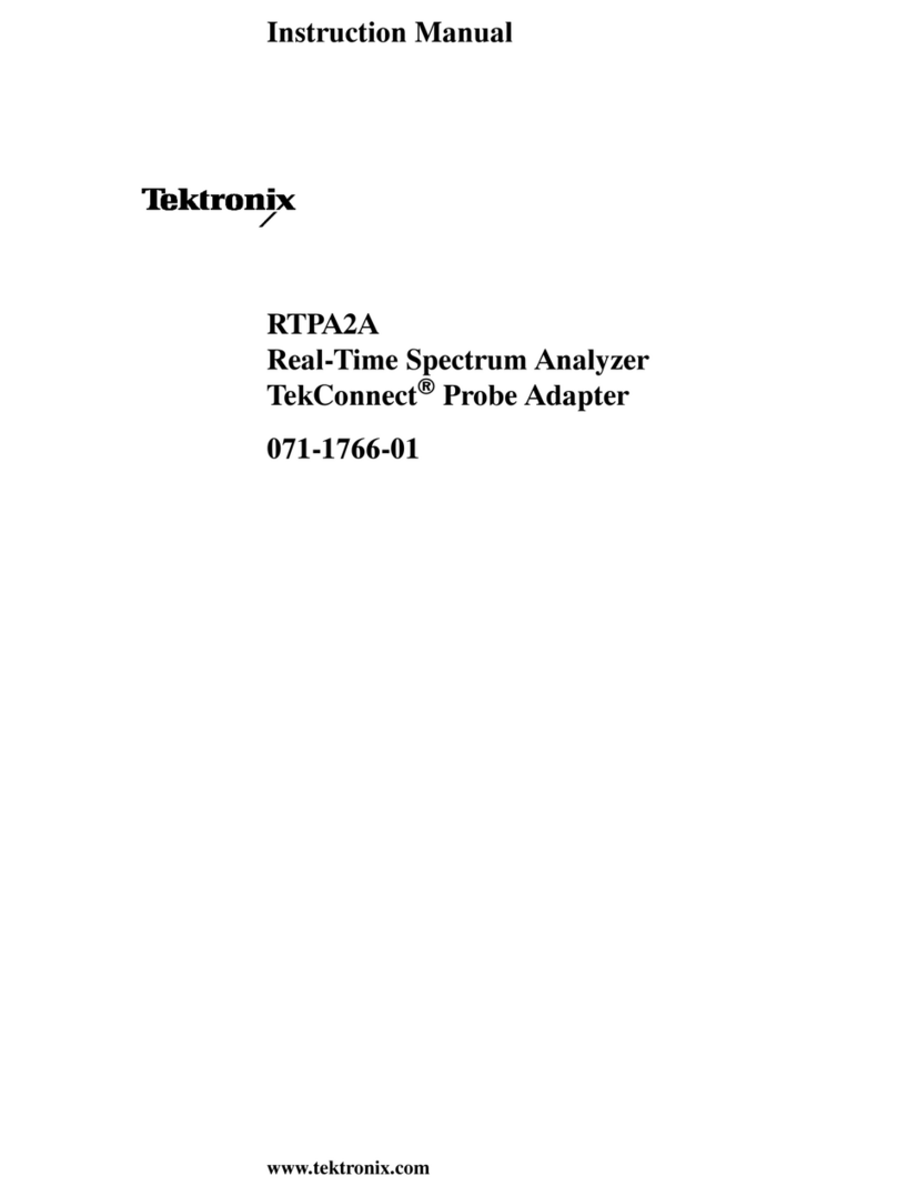 Tektronix RTPA2A Manuel utilisateur Tektronix RTPA2A Manuel utilisateur