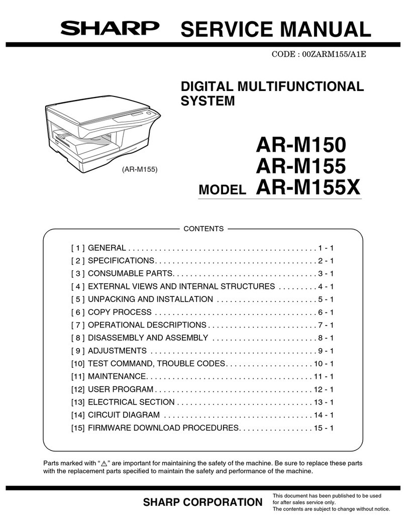 Sharp AR-M155X Manuel utilisateur Sharp AR-M155X Manuel utilisateur