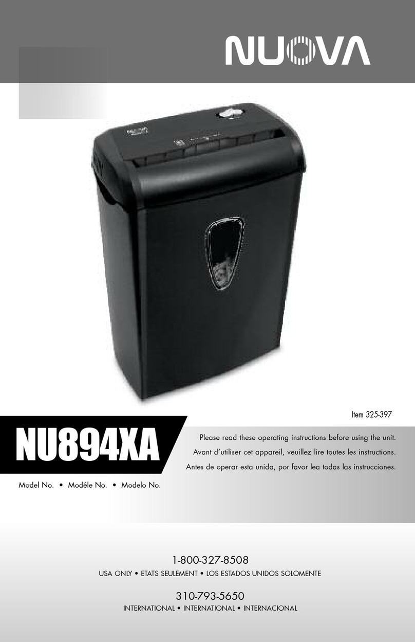 Nuova NU894XA Manuel utilisateur Nuova NU894XA Manuel utilisateur