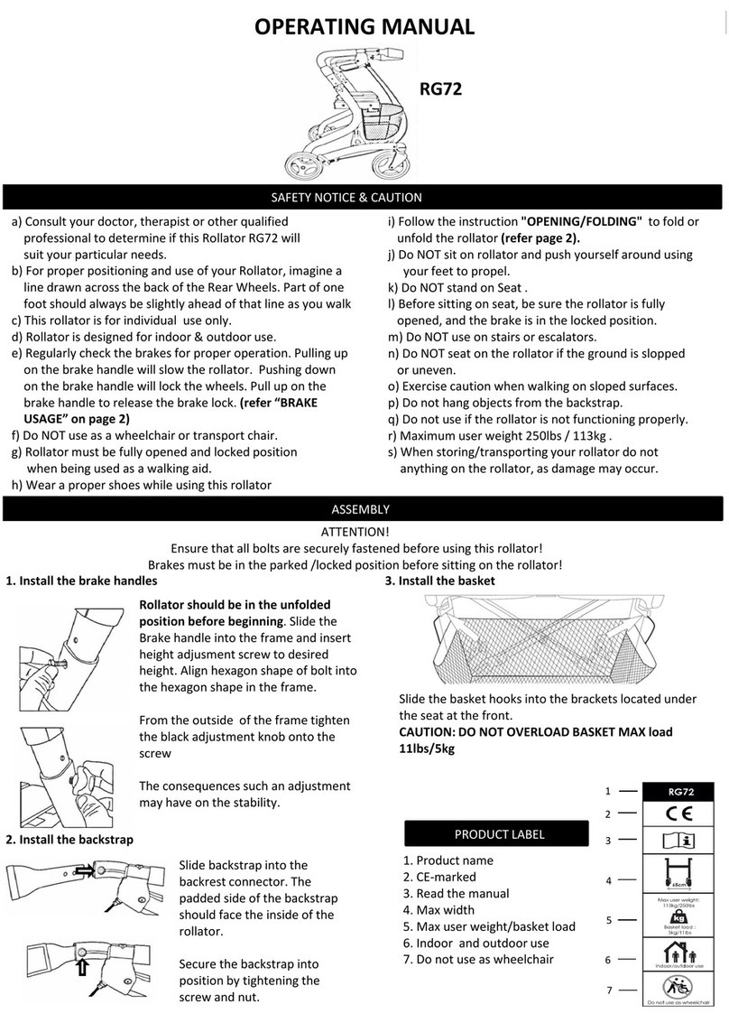 Trolli Master RG72 Manuel utilisateur