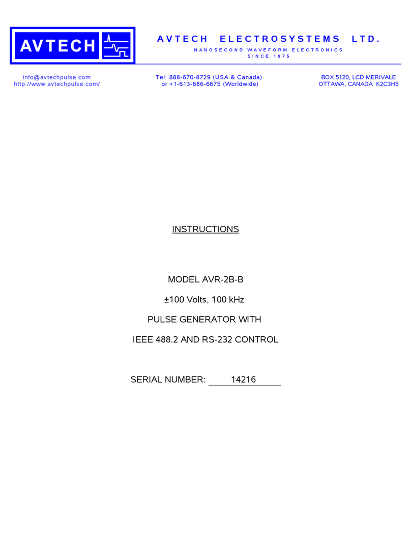 AVTECH ELECTROSYSTEMS LTD. AVR-2B-B Manuel utilisateur AVTECH ELECTROSYSTEMS LTD. AVR-2B-B Manuel utilisateur