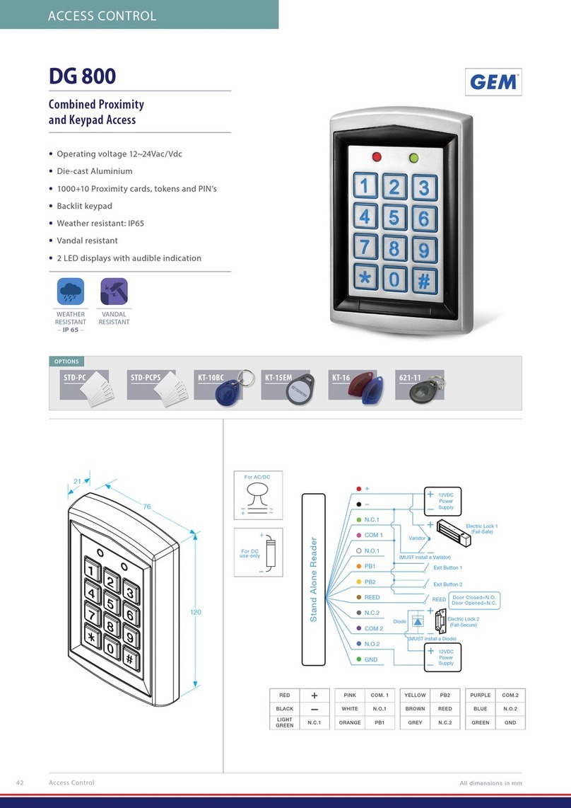GEM DG 800 Manuel utilisateur