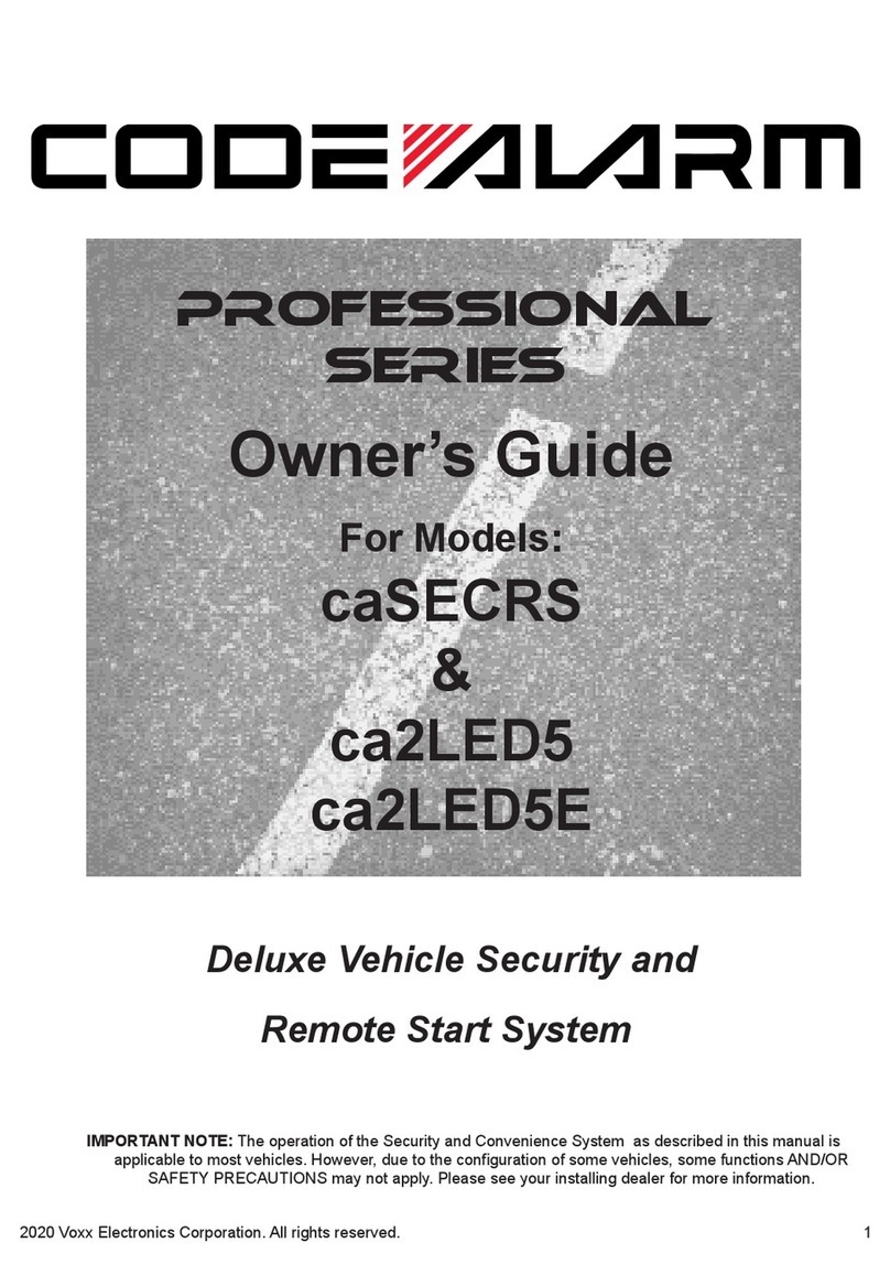 Code Alarm ca2LED5E Manuel utilisateur