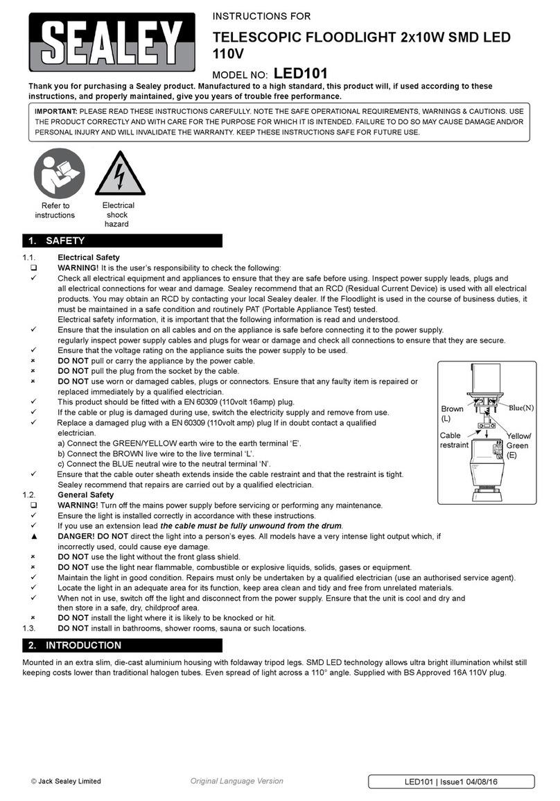 Sealey LED101 Manuel utilisateur