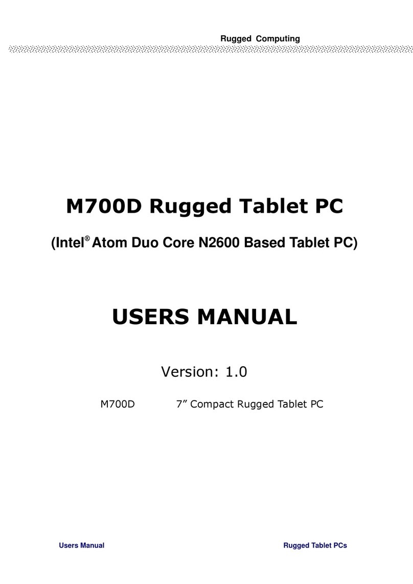 Rugged Computing M700D Manuel utilisateur