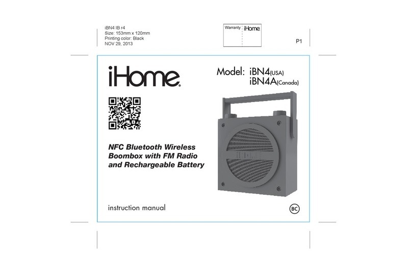 iHome iBN4A Manuel utilisateur