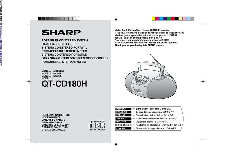 Sharp QT-CD180H Manuel utilisateur