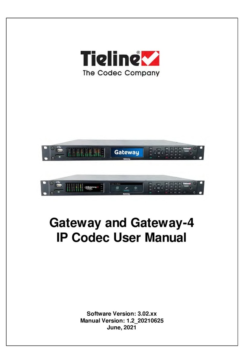 Codec Tieline Gateway Manuel utilisateur