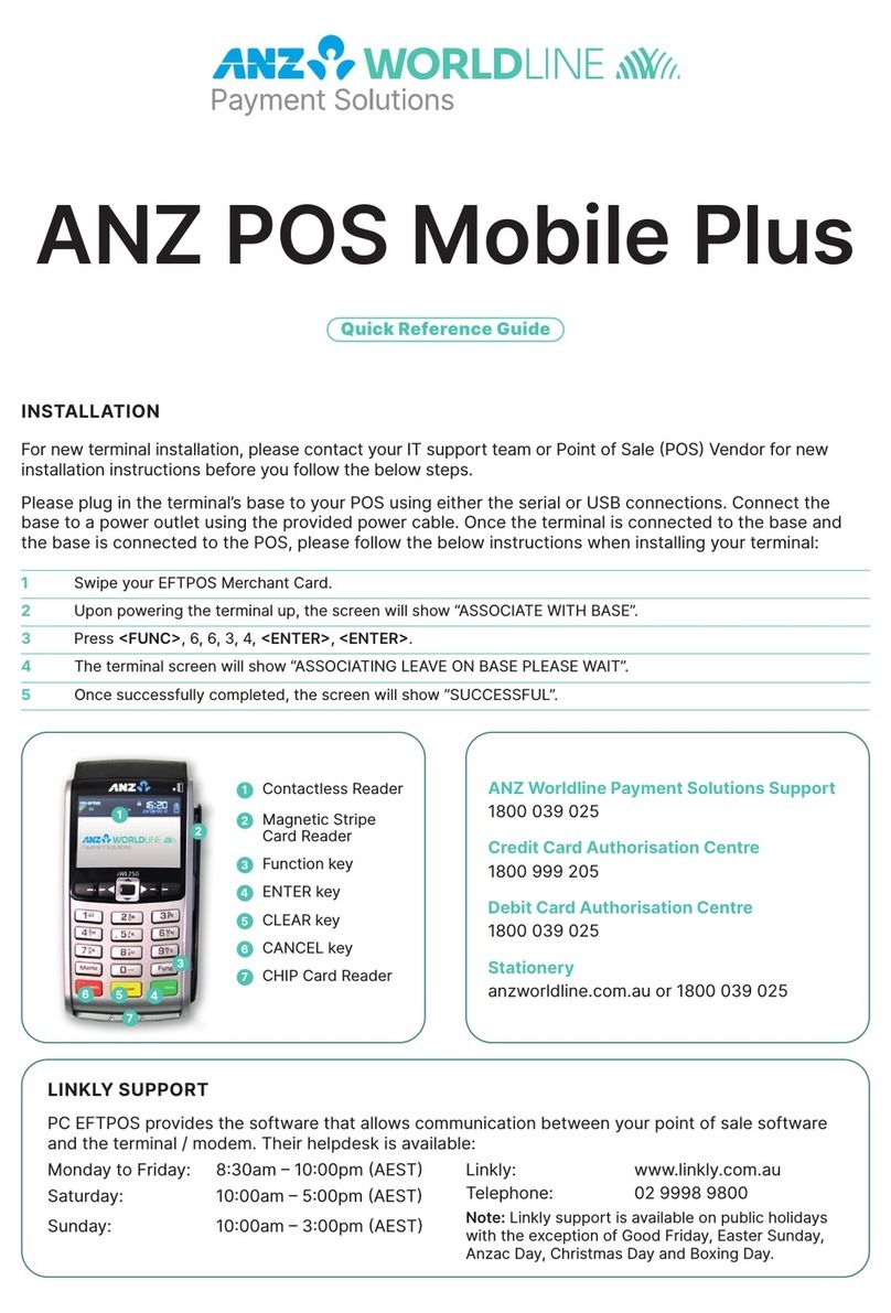 ANZ POS Mobile Plus Manuel utilisateur