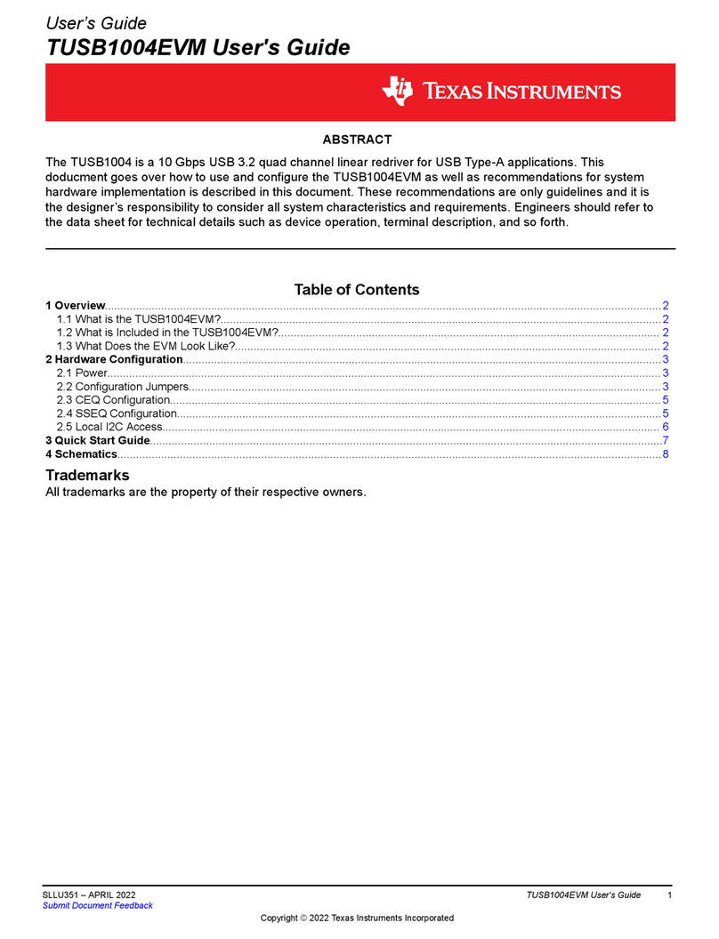 Texas Instruments TUSB1004EVM Manuel utilisateur