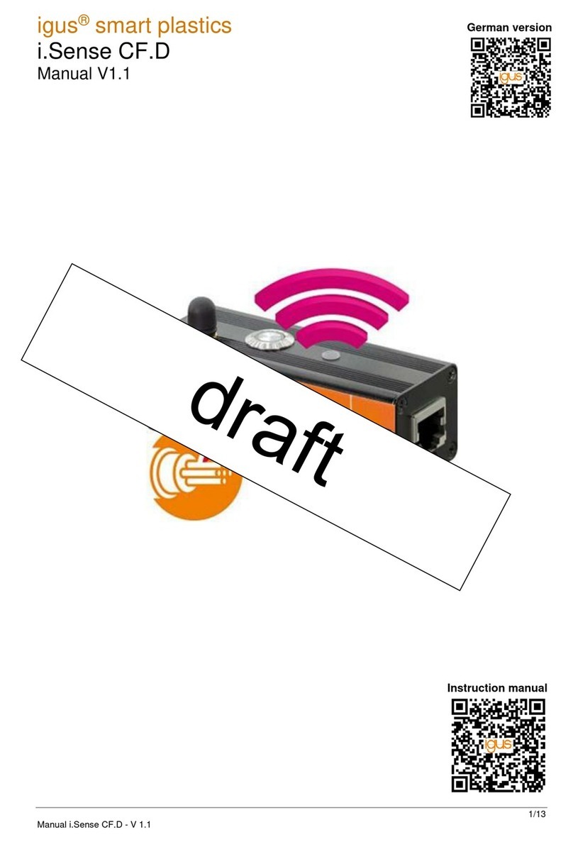 igus i.Sense CF.D Manuel utilisateur igus i.Sense CF.D Manuel utilisateur