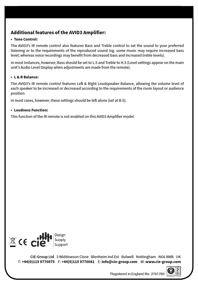 CIE CIB AVID3 Manuel utilisateur