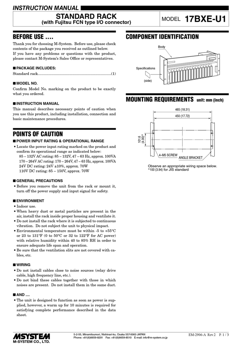 M-system 17BXE-U1 Manuel utilisateur