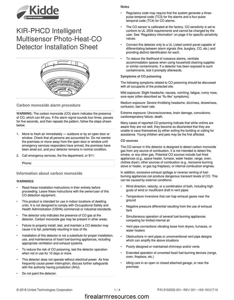 Kidde KIR-PHCD Instructions de montage