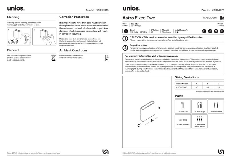 unios Astro Fixed Two Manuel utilisateur