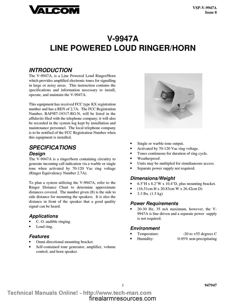 Valcom V-9947A Manuel utilisateur