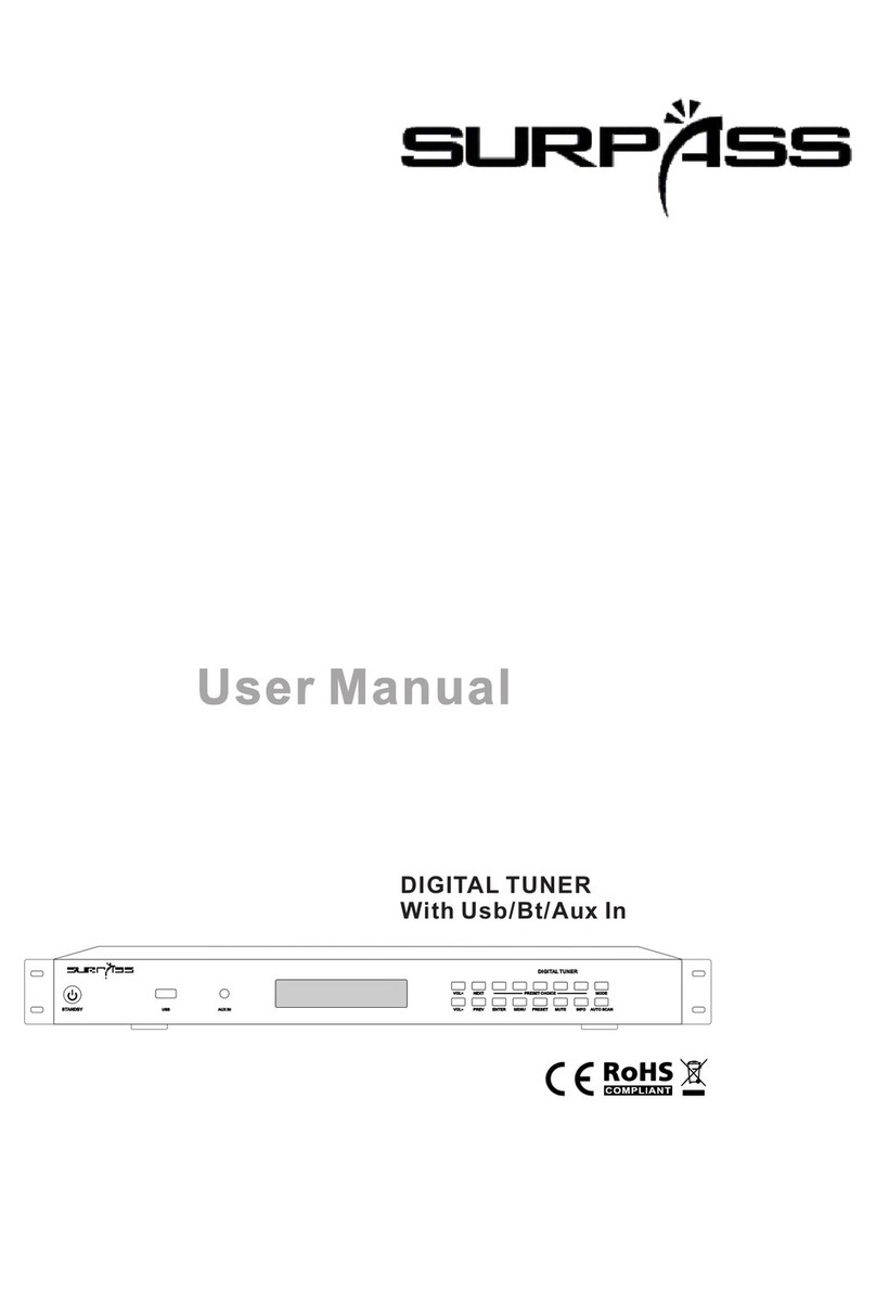 Surpass AUDIO SOURCE Series Manuel utilisateur