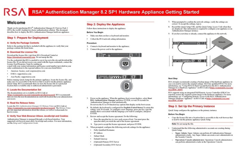 RSA Authentication Manager 8.2 Manuel utilisateur