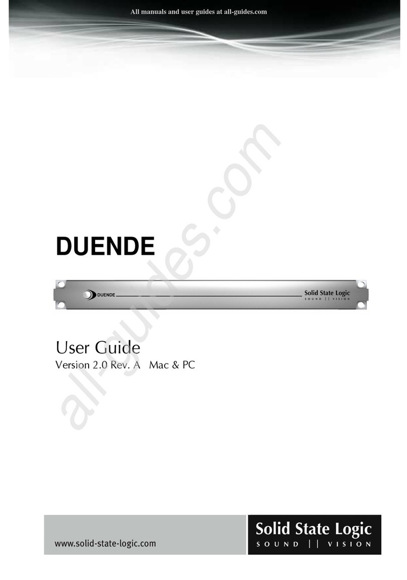 Solid State Logic Duende Manuel utilisateur