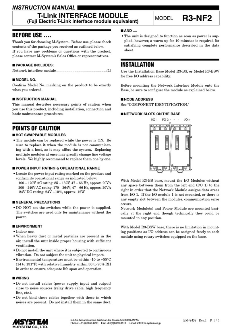 M-system R3-NF2 Manuel utilisateur