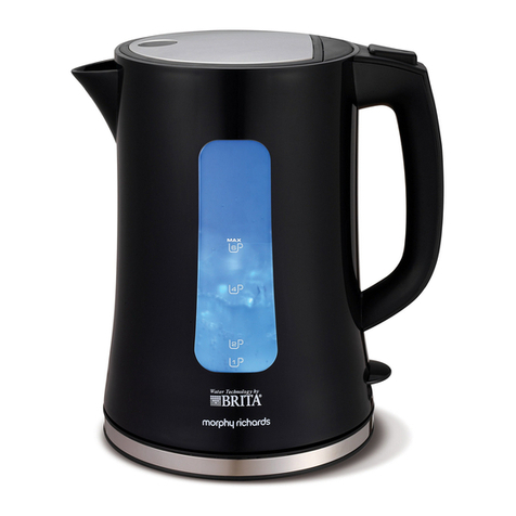 Morphy Richards BRITA WATER FILTER KETTLE Manuel utilisateur