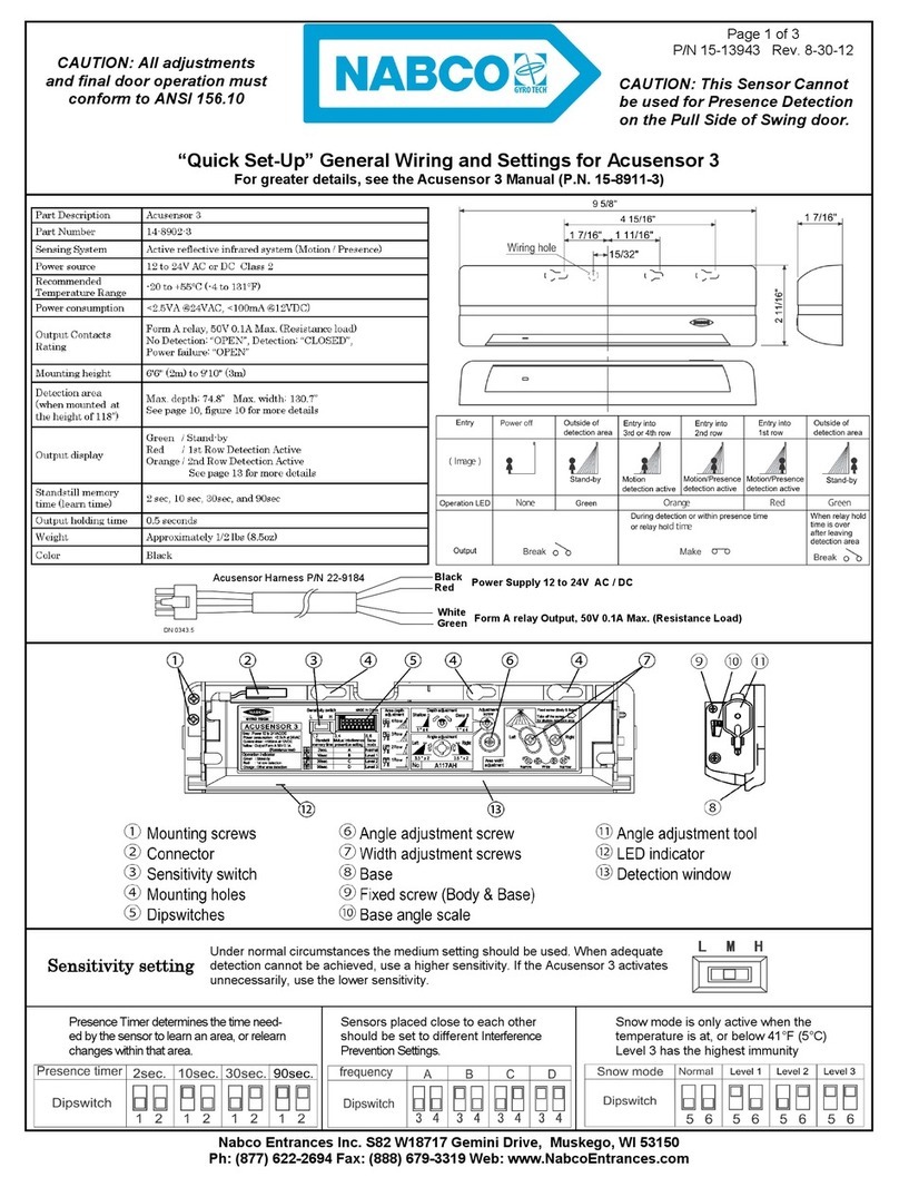 Nabco Acusensor 3 Fiche technique