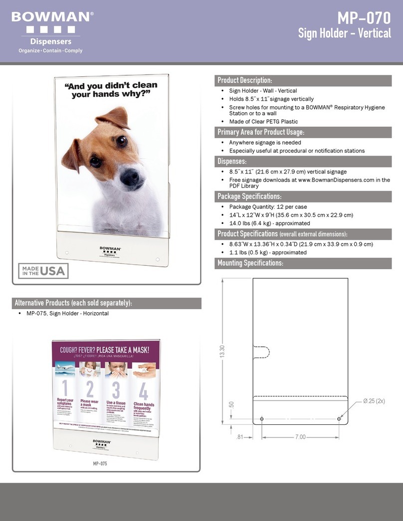 BOWMAN MP-070 Manuel utilisateur