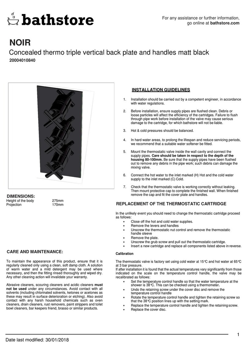 bathstore NOIR 20004010840 Feuille d'instructions bathstore NOIR 20004010840 Feuille d'instructions