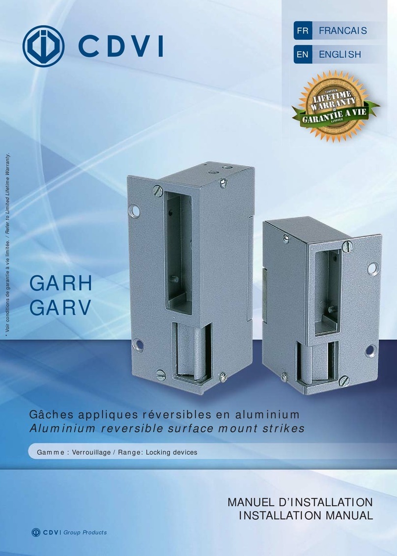 CDVI GARH Manuel utilisateur