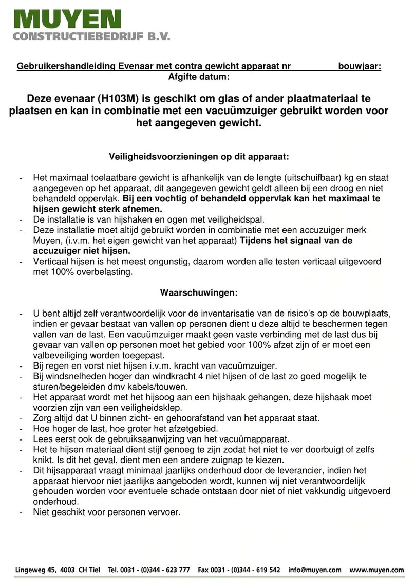 MUYEN H103M Manuel utilisateur