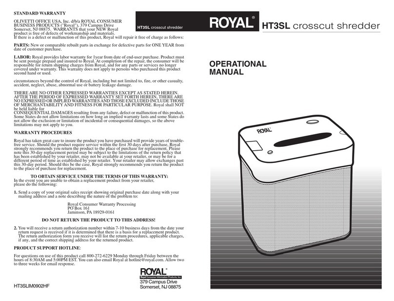 Royal HT3SL Guide de démarrage rapide