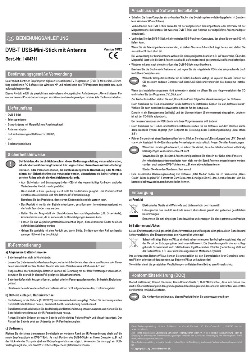 Conrad 1404311 Manuel utilisateur