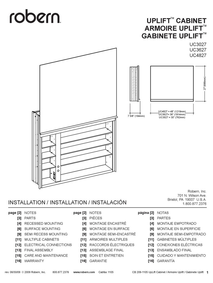 Robern UPLIFT UC3027 Manuel utilisateur Robern UPLIFT UC3027 Manuel utilisateur