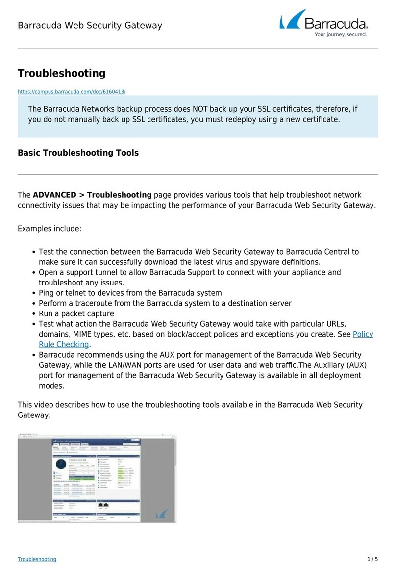 Barracuda Web Security Gateway Mode d'emploi