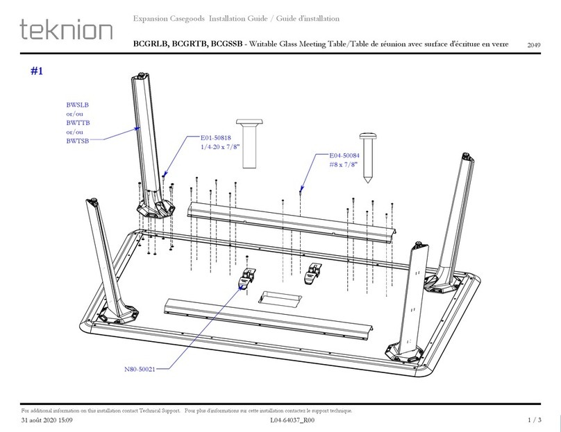 Teknion BCGRLB Manuel utilisateur