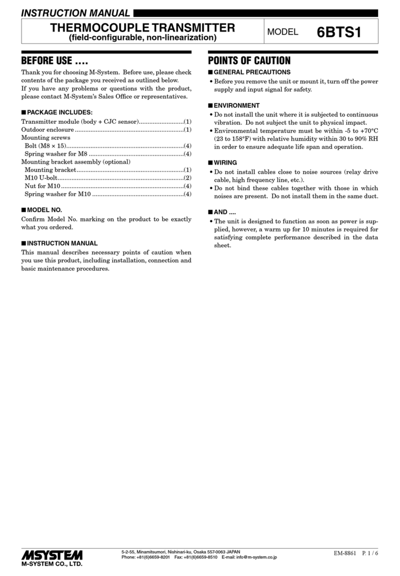 M-system 6BTS1 Manuel utilisateur