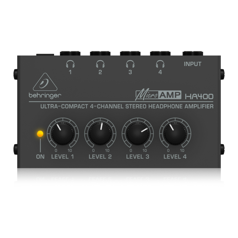 Behringer Microamp HA400 Manuel utilisateur Behringer Microamp HA400 Manuel utilisateur