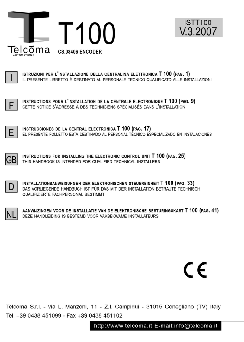 Telcoma Automations T100 Mode d’emploi