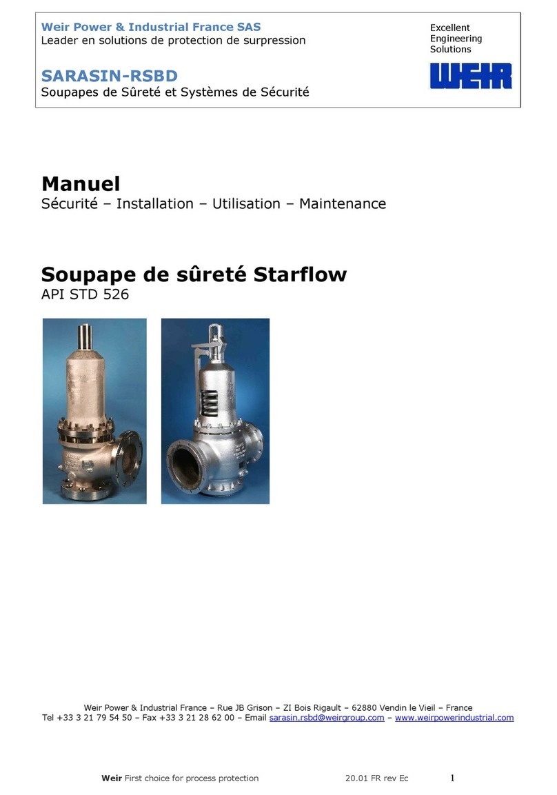 Weir Starflow P3 Manuel utilisateur Weir Starflow P3 Manuel utilisateur