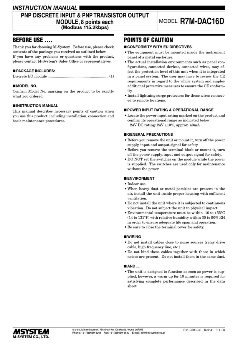 M-system R7M-DAC16D Manuel utilisateur