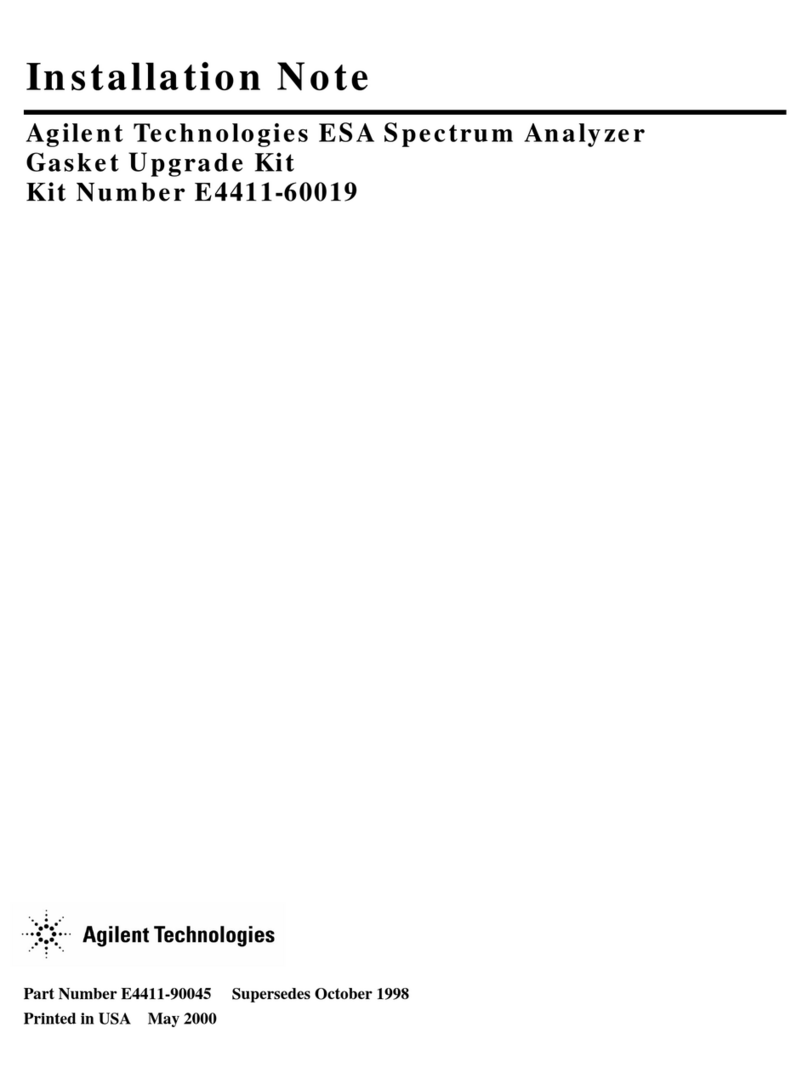 Agilent Technologies E4411-60019 Manuel d'installation et d'exploitation Agilent Technologies E4411-60019 Manuel d'installation et d'exploitation