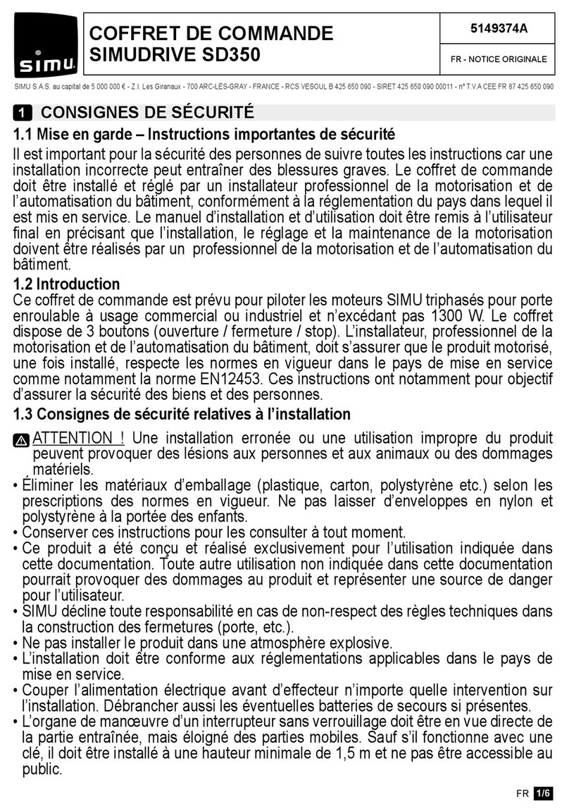 Simu SIMUDRIVE SD350 Manuel utilisateur