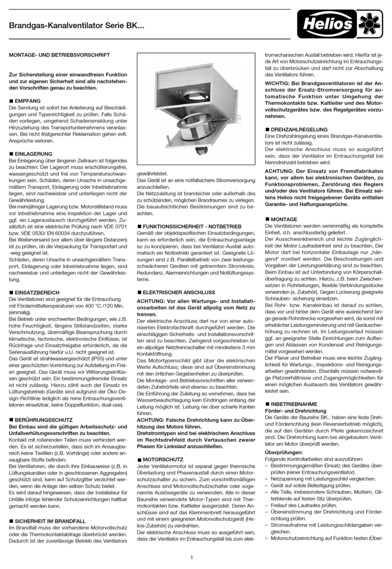 Helios BK Series Manuel utilisateur Helios BK Series Manuel utilisateur