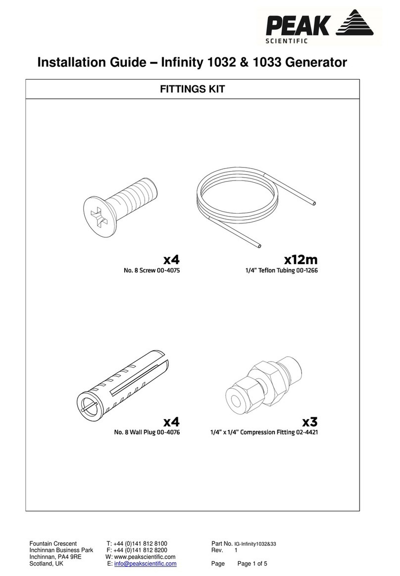 Peak Scientific Infinity 1032 Manuel utilisateur