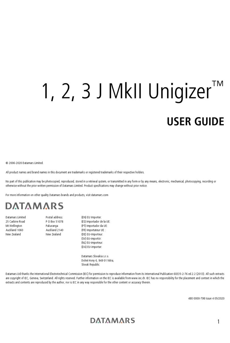 Datamars Unigizer 1 J Manuel utilisateur