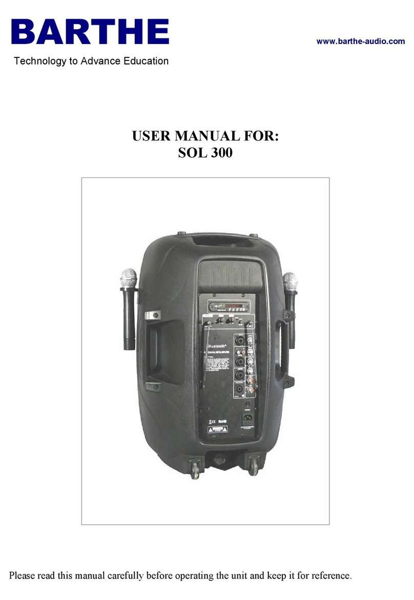 Barthe SOL 300 Manuel utilisateur