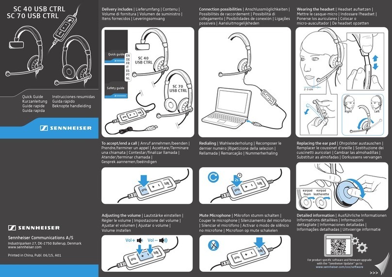 Sennheiser SC 40 USB CTRL Manuel utilisateur Sennheiser SC 40 USB CTRL Manuel utilisateur